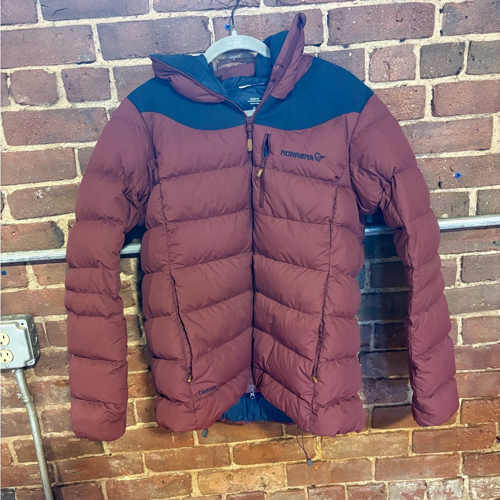 Men's Puffer Jacket - Brown and Black